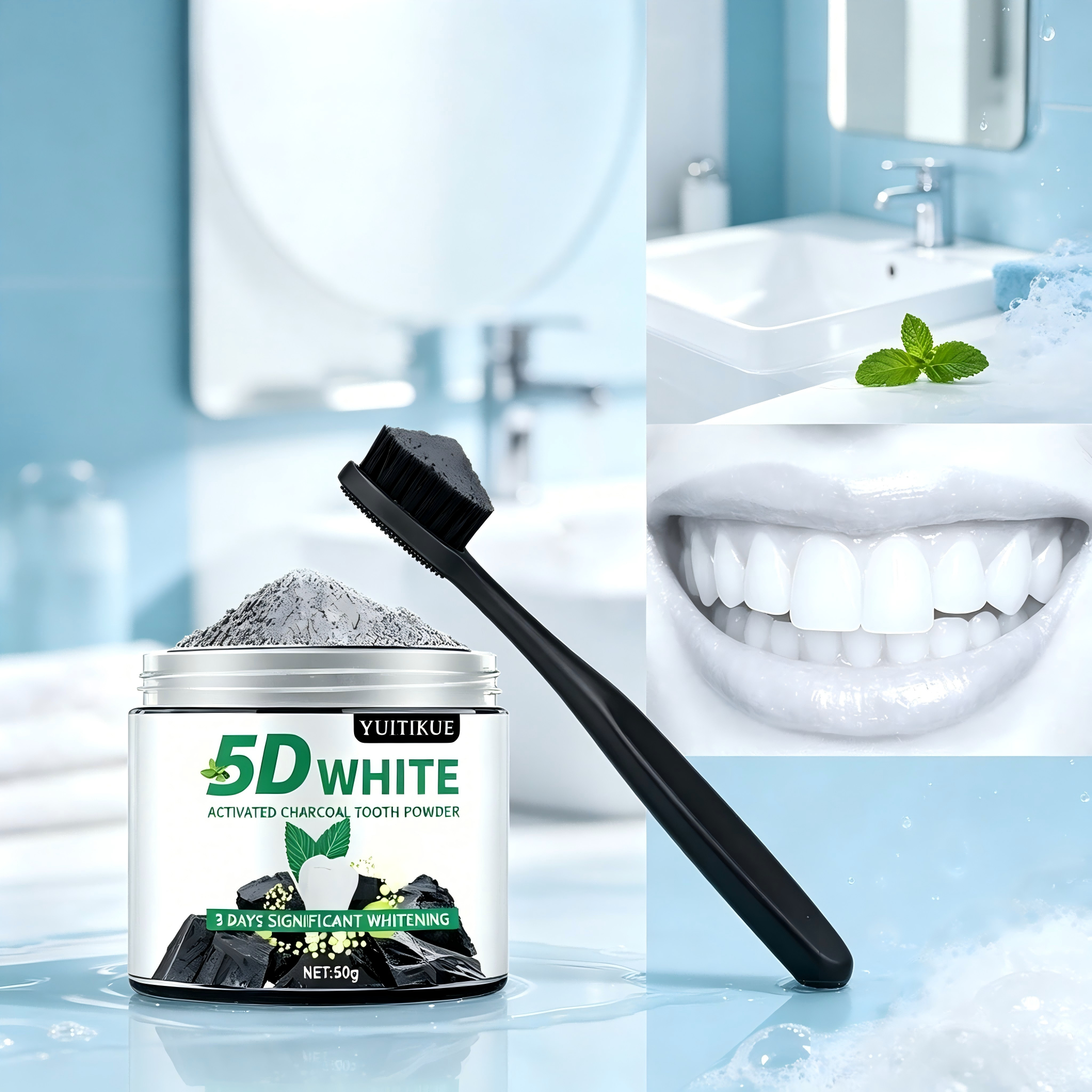 Teeth Whitening Street - YUlTlKUE 5D White Activated charcoal Tooth