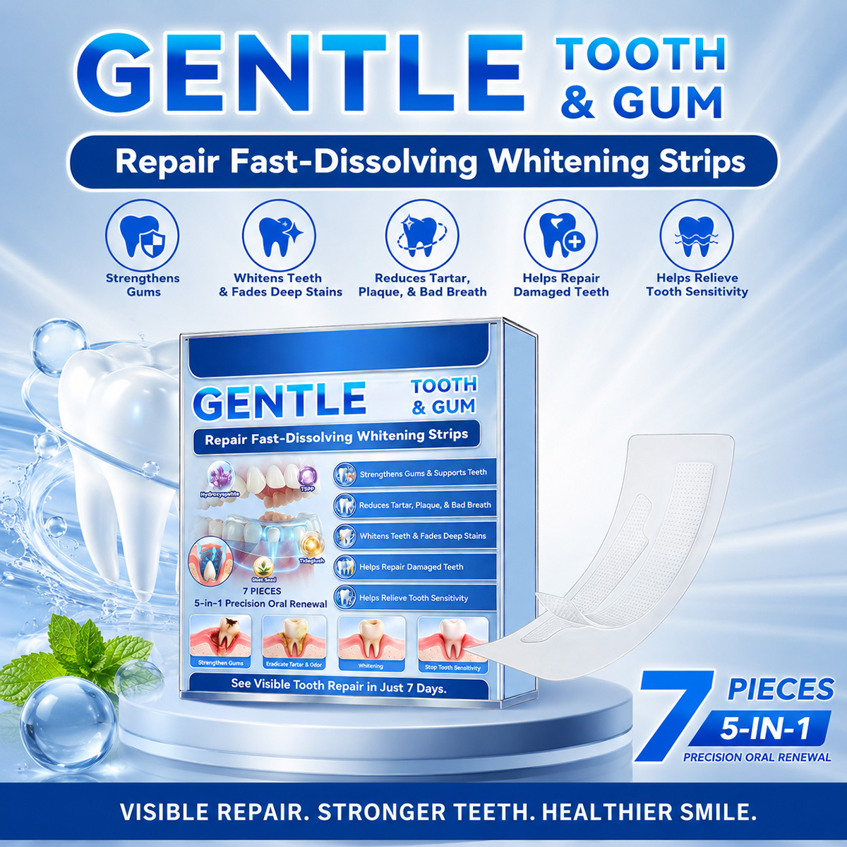 Teeth Whitening Street - Teeth Whitening Strips Fast Results 7days,Remove