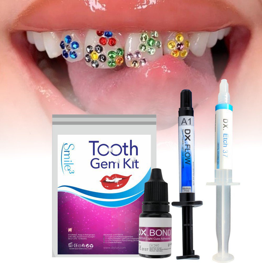 Whitening Mouthwash - HOT Tooth Gem Kit Teeth Decorations