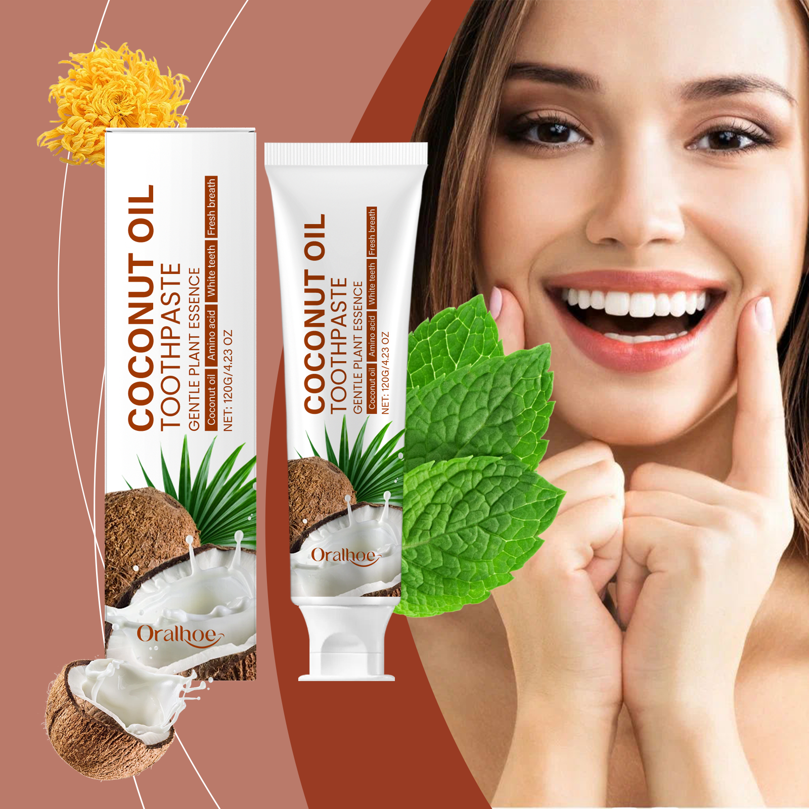 Teeth Whitening Cream - Coconut Oil Toothpaste Teeth Whitening Remove