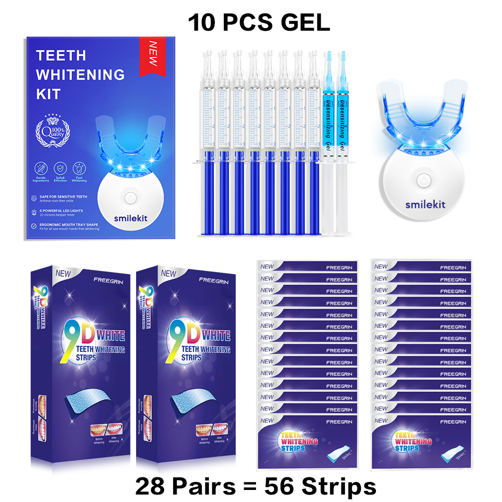 Whitening Mouthwash - Teeth Whitening Kit - 5X LED